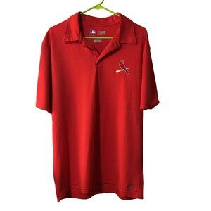 MLB ST LOUIS CARDINALS BASEBALL RED TX3 COOL POLO MENS XL